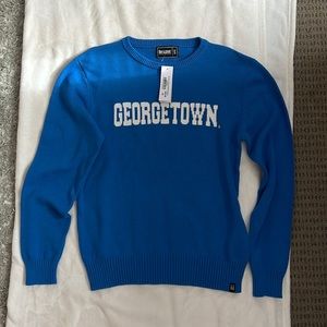 Preppy collegiate knit sweater